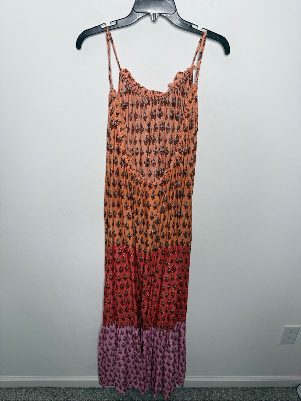 By Anthropologie Flounced Maxi Lounge Dress - Picture 4 of 8